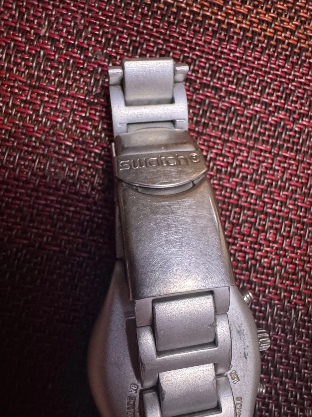 Vintage Swatch irony midi chrono “hypnotic “Silver Bracelet Watch